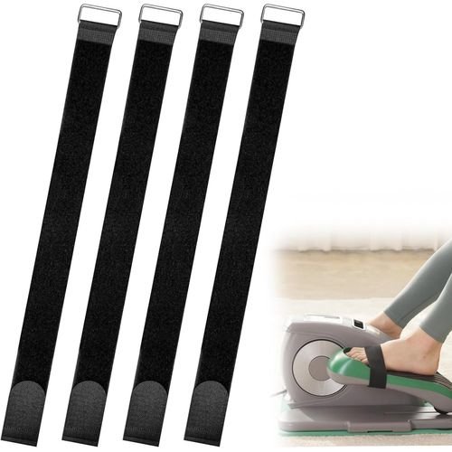 Asfasfq-4 Pièces Sangle De Jambe De Machine D'exercice De Jambe D'ellipse, Sangles De Pédale Sangle D'exercice Pour Rameur Sous Pied, Sangles D'entraînement Sangles De Pied Avec Boucle En Métal