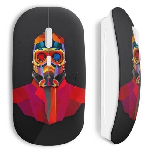 Souris Sans Fil Masque A Gaz Multicolor Design