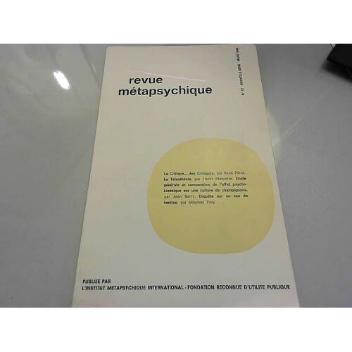 Revue Métapsychique , N°13, Mars 1969