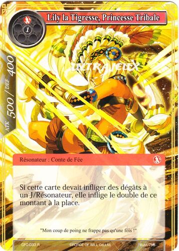 Force Of Will - Cfc-033 - Lily La Tigresse, Princesse Tribale - Rare