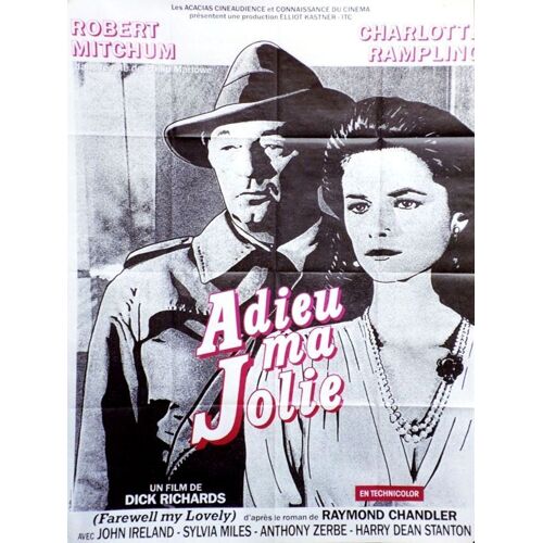 Adieu Ma Jolie /Farewell My Lovely- Véritable Affiche De Cinéma Pliée - Format 120x160 Cm - De Dick Richards Avec Robert Mitchum, Charlotte Rampling, John Ireland, Harry Dean Stanton- 1975 Reedition