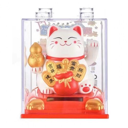 Moule en forme de chat porte-bonheur avec bras oscillant, figurine de dessin animé, décoration solaire, bonne attention, 62