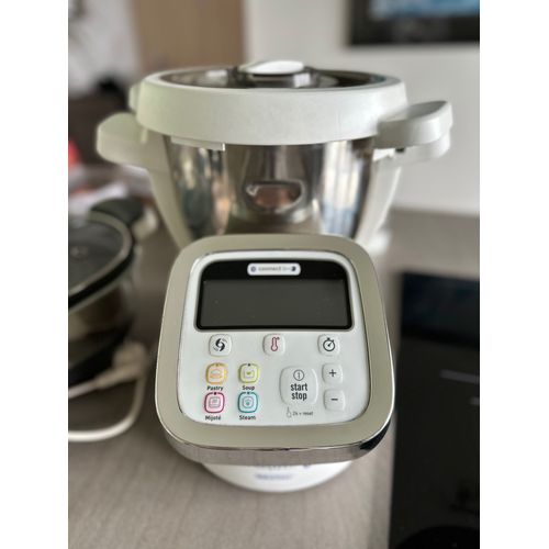 Robot cuiseur multifonction connecté Moulinex i Companion Pro avec Cuiseur vapeur YY5287FG 1550 W Argent