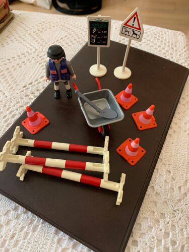 Lot Playmobil Geobra Travaux 1975