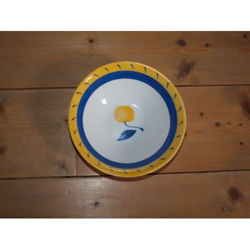 Ramequin 17 Cm Jaune Et Bleu