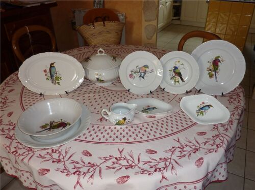 Vend Service De Table Blanc (Décors Oiseaux)