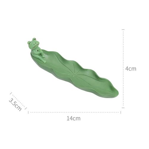 Porte-encens en résine, joli encensoir de dessin animé pour cadeau, décoration de maison, ligne en forme de feuille, ornements de Table artisanaux, 1 pièce