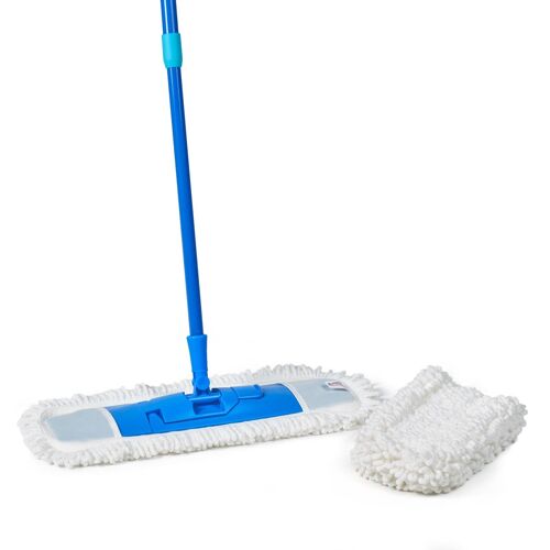 SPONTEX Balai Plat Extra + 1 Recharge - Nettoyant Dépoussiérant