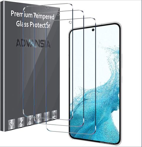 Advansia Verre Trempé (Film De Protection) Pour Samsung Galaxy S22 5g [X3] Pieces [Sans Bulles]
