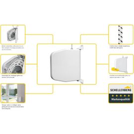 MEVRONISSHOP-50506 Enrouleur de cordon pour volet roulant, vissable, 5 m, Pivotant, Blanc