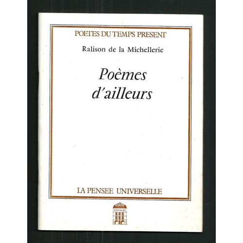 Poèmes D'ailleurs (Poètes Du Temps Présent)