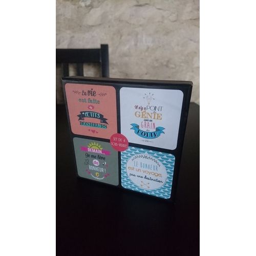 Set De Sous-Verre Phrases Amusantes