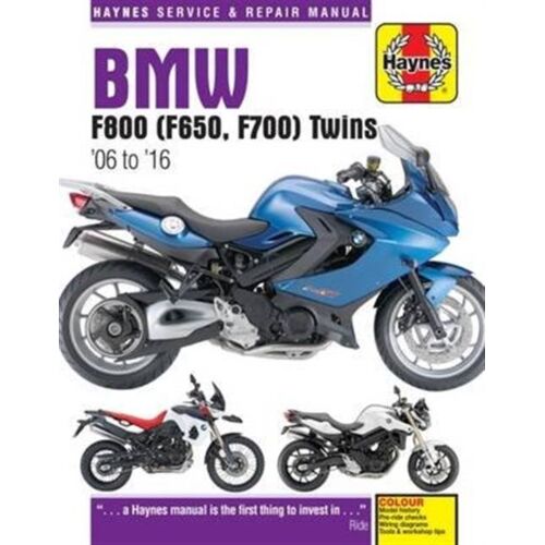 Bmw F650, F700 & F800 Twins (06-16) Haynes Repair Manual