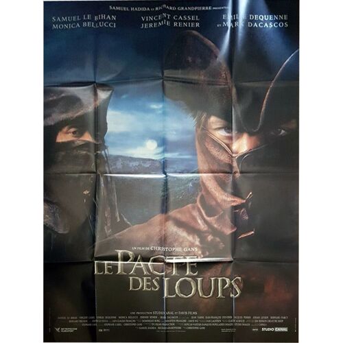 Le Pacte Des Loups- Véritable Affiche De Cinéma Pliée - Format 120x160 Cm-De Christophe Gans Avec Samuel Le Bihan, Mark Dacascos, Vincent Cassel, Jérémie Renier, Jean Yanne, Monica Bellucci - 2001