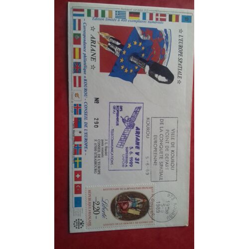 Vend Superbe Enveloppe Ariane 5 V31 (400ex)
