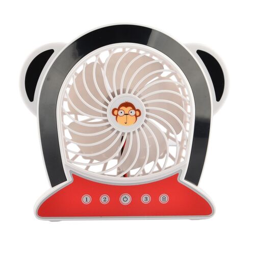 Mignon Singe Mini Ventilateur Usb De Bureau - Noir