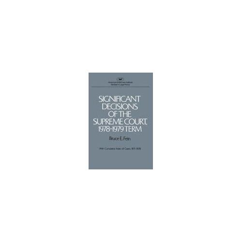 Significant Decisions Of The Supreme Court, 1978-1979 Term