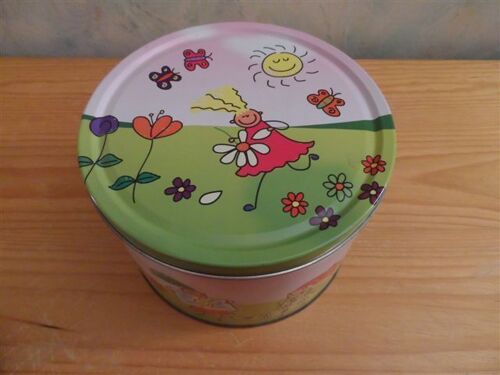 Boîte En Fer Décor Dessins D'enfant