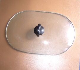 Grand Couvercle Rectangle Coin Arrondis Verre Trempe Tour Inox 45 X 30 Cm Inoxydable Resistant A La Chaleur Pour Cuire Ds Marmite Barbecue Grill Poele Special Cuisson Cuisine Passe Au Lave Vaisselle