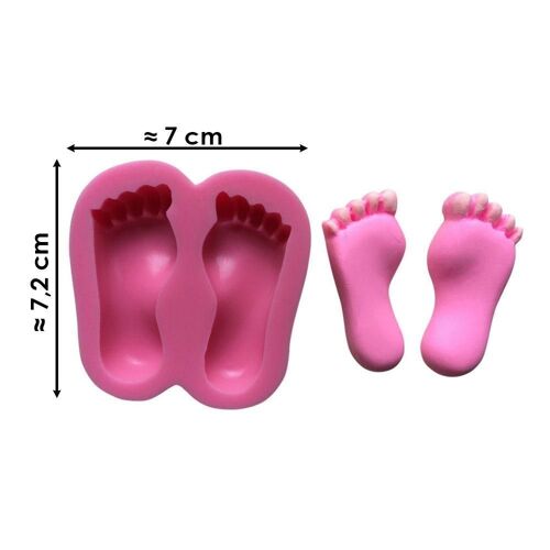 Moule Silicone 3d Pieds Pour Pâte À Sucre, Cake Design, Décoration Gateau...