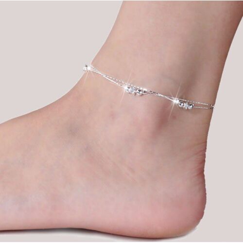 Jouet De Maquillage Pour Enfants, 1 @ #1 Étoile, Bracelet De Cheville Plaqué Argent, Ensemble De Jouets Pour Filles, Accessoires Pour Enfants, Jouets À La Mode, Cadeaux De Maquillage