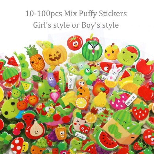 Autocollants 3d Pour Enfants, 13 À 18 Feuilles Différentes, En Vrac, Jouet Classique Éducatif, Cadeaux Pour Garçons Et Filles