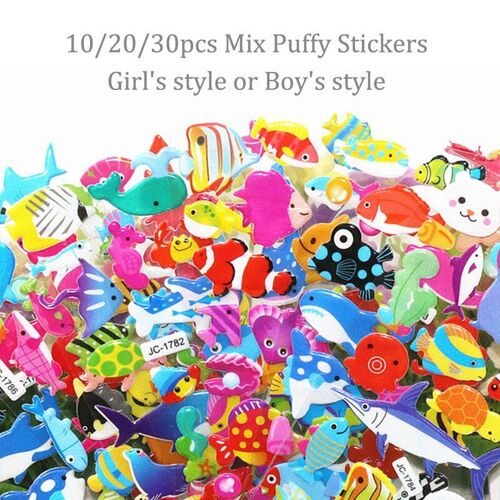 Autocollants Bouffants Pour Enfants, 30 Feuilles/Lot, Animaux Sauvages, Chats, Chiens, Filles, Garçons, Récompenses, Jouets Classiques Pour Enseignant En École