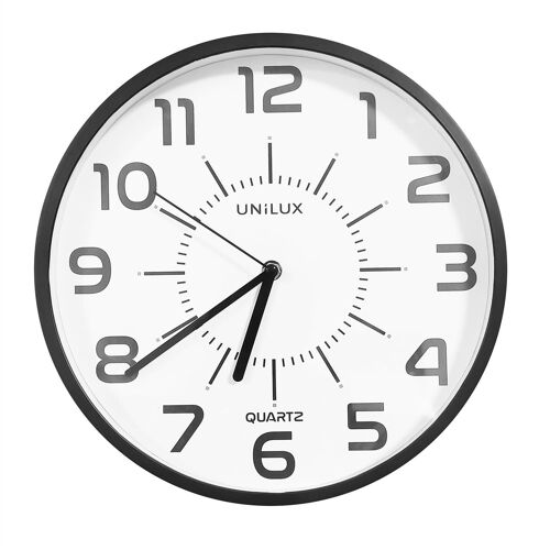 Unilux Pendule POP PL noire livrée avec pile