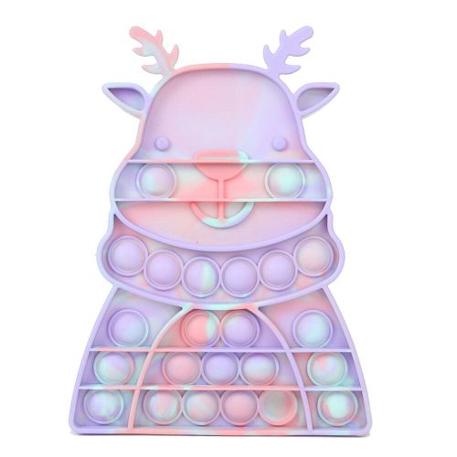Jouet De Décompression En Forme De Cerf, Macaron, Bulle De Poussée Sensorielle, Soulagement Du Stress, Anti-Stress, Pour Enfants Et Adultes, 1 Pièce