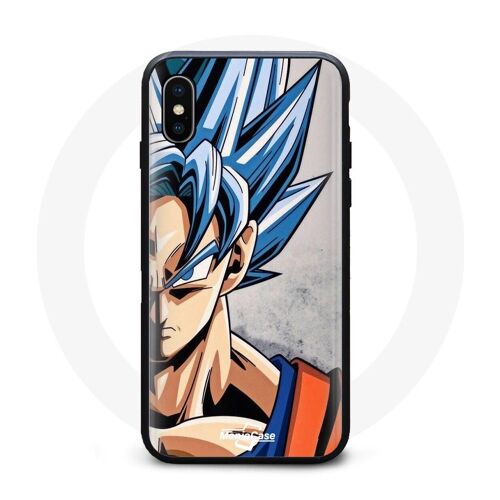 Coque Iphone XS max Dragon Ball Z Hair Blue