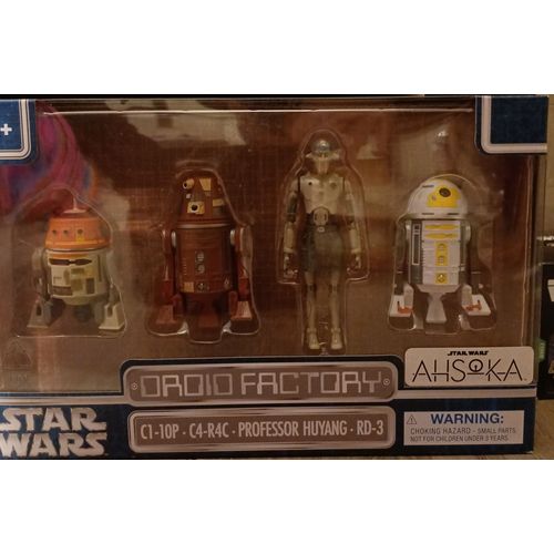 Star Wars Droid Factory C1-10p C4-R4c Professor Huyang Rd-3 Ahsoka Vintage Collection 4 Pack Disney