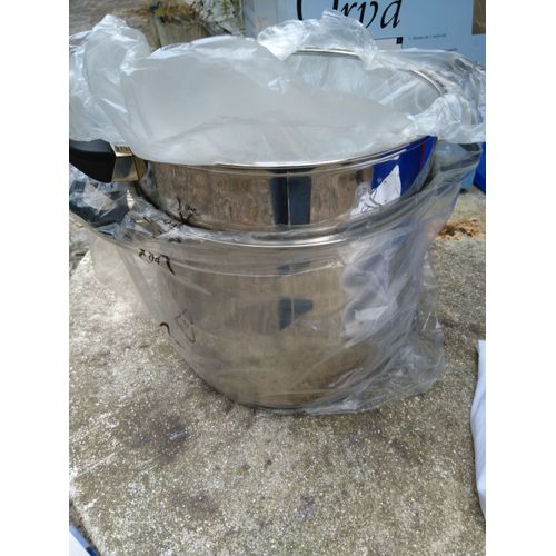 Combiné Couscoussier Traiteur Inox - 24 Cm