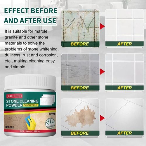 Poudre de livres de pierre pour le polissage du sol en marbre, pierre sûre, nettoyant pour taches Regina, soin des pierres, détachant pour seau de cuisine, médicaments, 4.22oz
