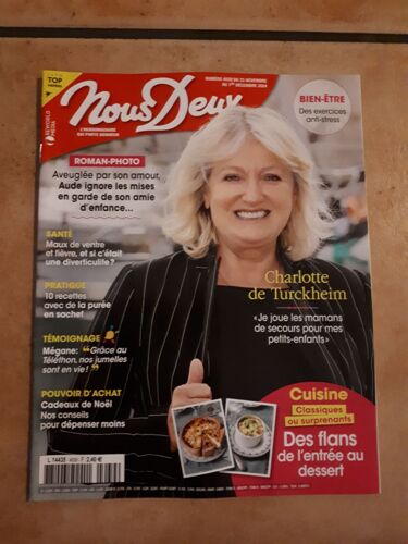 Nous Deux 4039 Charlotte De Turckheim, Téléthon, Pouvoir D'achat Cadeaux De Noël...