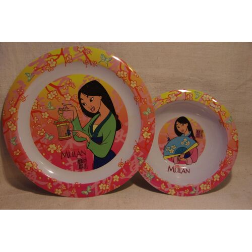 Lot Assiette Et Bol Disney Mulan