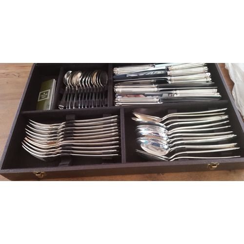 Somptueuse Ménagère Cristofle Modèle Art Déco Aria Argent 51 Pcs