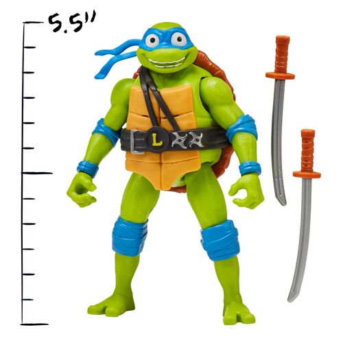 Teenage Mutant Ninja Turtles Mutant Mayhem 5.5-Inch Leonardo Deluxe Ninja Shouts