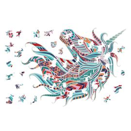 Autocollants De Puzzle D'Animaux En Forme De Vache Et De Licorne, Bricolage, Jouet, Chaque Pièce Est Un Petit Motif, Décor Mural Pour La Maison