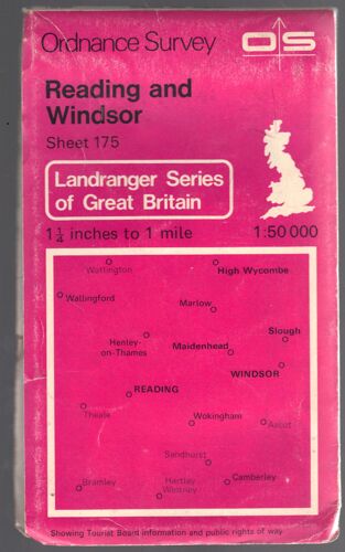 Carte ( Map ) Reading And Windsor  Sheet 175 O S 1:50000eme