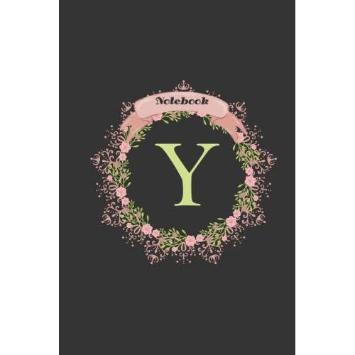 Cute Initial Monogram Letter Y: Cute Initial Monogram Letter Y Lined Notebook. Nifty Girly Personalized Name Medium Lined Journal & Diary For Writing ... And Women - Glossy Rose Gold Metallic Floral