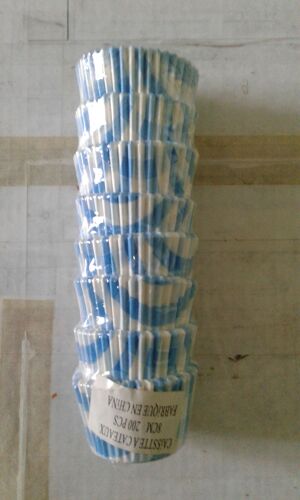 Lot De 200 Mini Caissettes À Gâteaux Bleu - 8 Cm De Diamètre