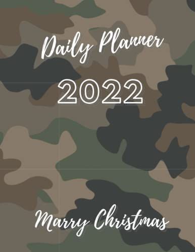 Daily Planner 2022 Marry Christmas: Monthly Planner- Softcover, Simple Design Inspires Productivity- 8.5x 11, A Gift For Christmas