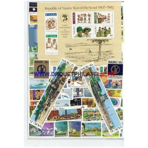 Nauru 25 Timbres Differents Obliteres