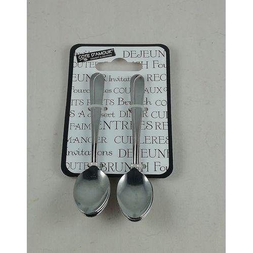 Lot De 12(2x6) X Petites Cuillères À Café En Acier Inoxydable Cuillère 11cm