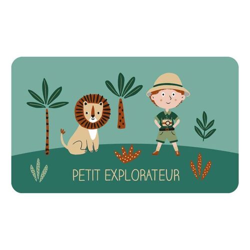 Paris Prix - Set De Table Enfant "Léo L'explorateur" 28x44cm Vert