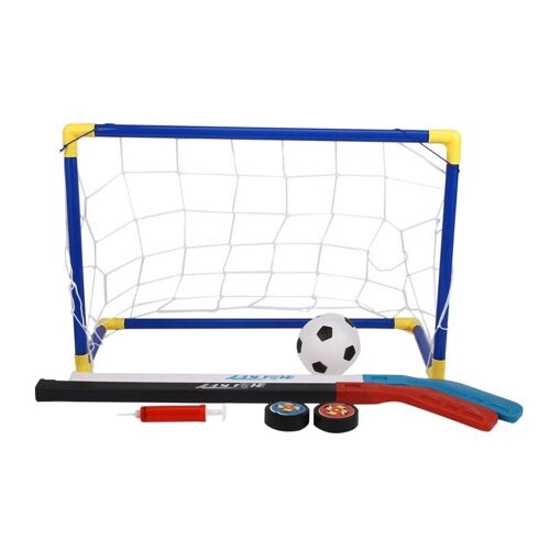 Ballon De Football Et De Hockey Sur Glace 2 En 1 Pour Enfants, Sports D'Intérieur Et D'Extérieur, Avec Balles Et Pompe, Jeu De Gribouillage, Ensemble De Jouets