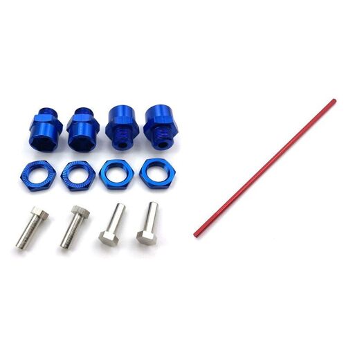 Adaptateur Moyeu Hexagonal Pour Roue D'Extension Hsp 1/10 Rc, 12mm, Tour 17mm, Avec Arbre D'Entraînement Central, Pour Wltoys 124018 1/12 Rc