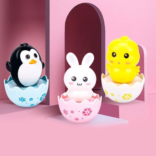 Mini Hochet Pour Bébé Fille, Jouet Kawaii, Puzzle Animal, Pingouin Intéressant, Lapin Mignon, Poulets, Trois Couleurs