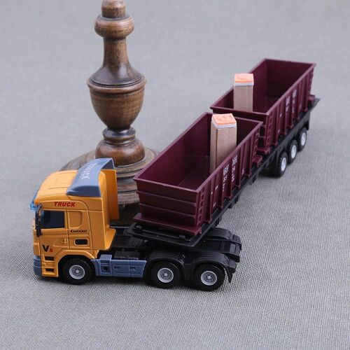Camion En Alliage Moulé Sous Pression 1:48, Conteneur De Transport, Modèle De Voiture, Véhicule De Simulation, Jouet Éducatif Pour Enfants, Cadeau Pour Garçon