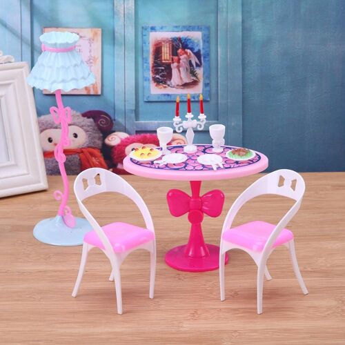 Poupée Au Chandelle Pour Barbie 29cm, 21 Pièces/Ensemble, Accessoires De Table, Mini Meubles De Cuisine, Jeu De Rôle Pour Enfants Filles, Cadeaux